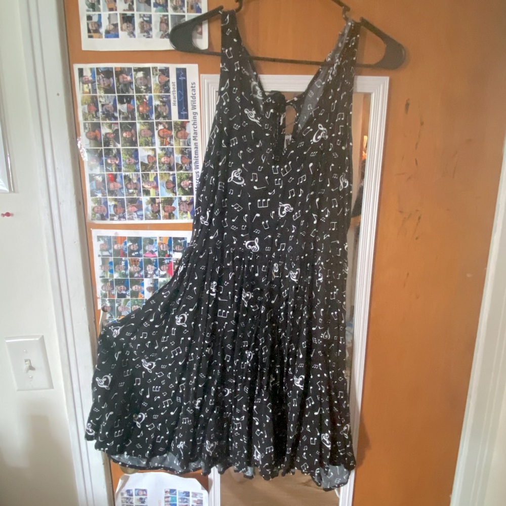 Black Music Note Dress